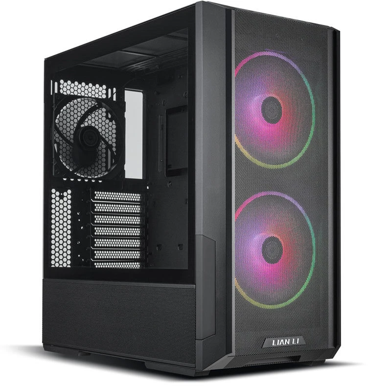 Lian Li LANCOOL 216 kompiuterio korpuso rinkinys + HYDROSHIFT II LCD-C 360TL AiO - juodas
