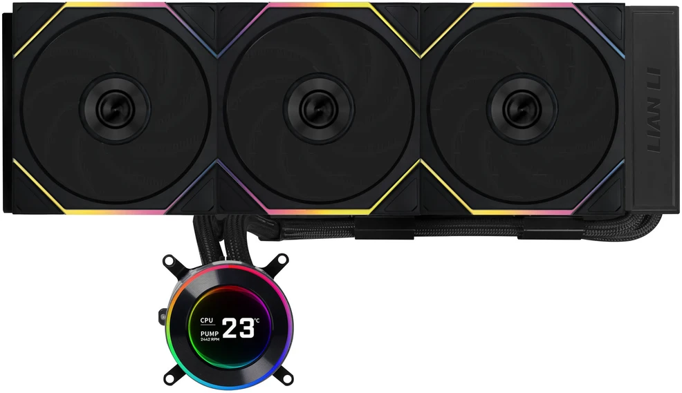 Lian Li LANCOOL 216 kompiuterio korpuso rinkinys + HYDROSHIFT II LCD-C 360TL AiO - juodas