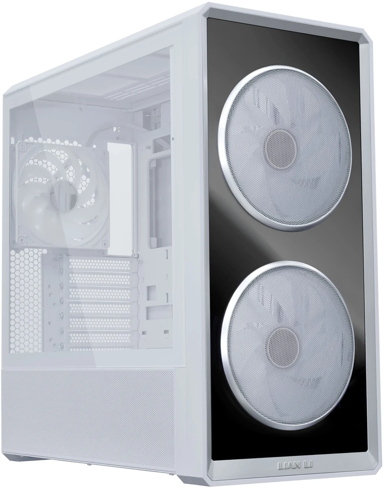Lian Li LANCOOL 217 INF PC Case Bundle + 3x UNI FAN SL-INF 120 Reverse Blade Fans - Baltas