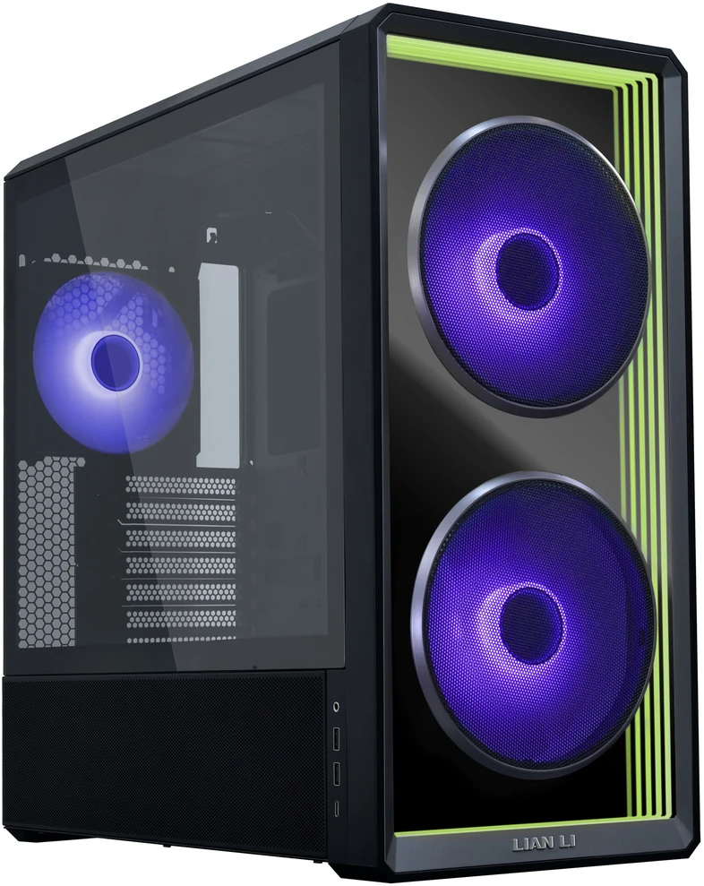 Lian Li LANCOOL 217 INF PC Case Bundle + 3x UNI FAN SL-INF 120 Reverse Blade Fans - Juodas