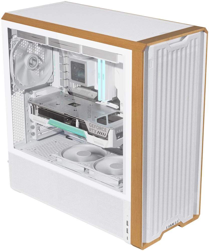 Lian Li LANCOOL 217 PC-kompiuterio korpusas, Midi-Tower, ATX, Tempered Glass – baltos spalvos