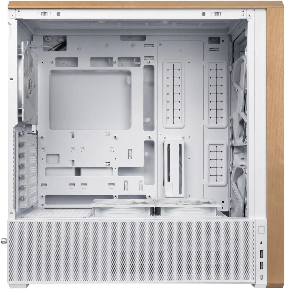 Lian Li LANCOOL 217 PC-kompiuterio korpusas, Midi-Tower, ATX, Tempered Glass – baltos spalvos