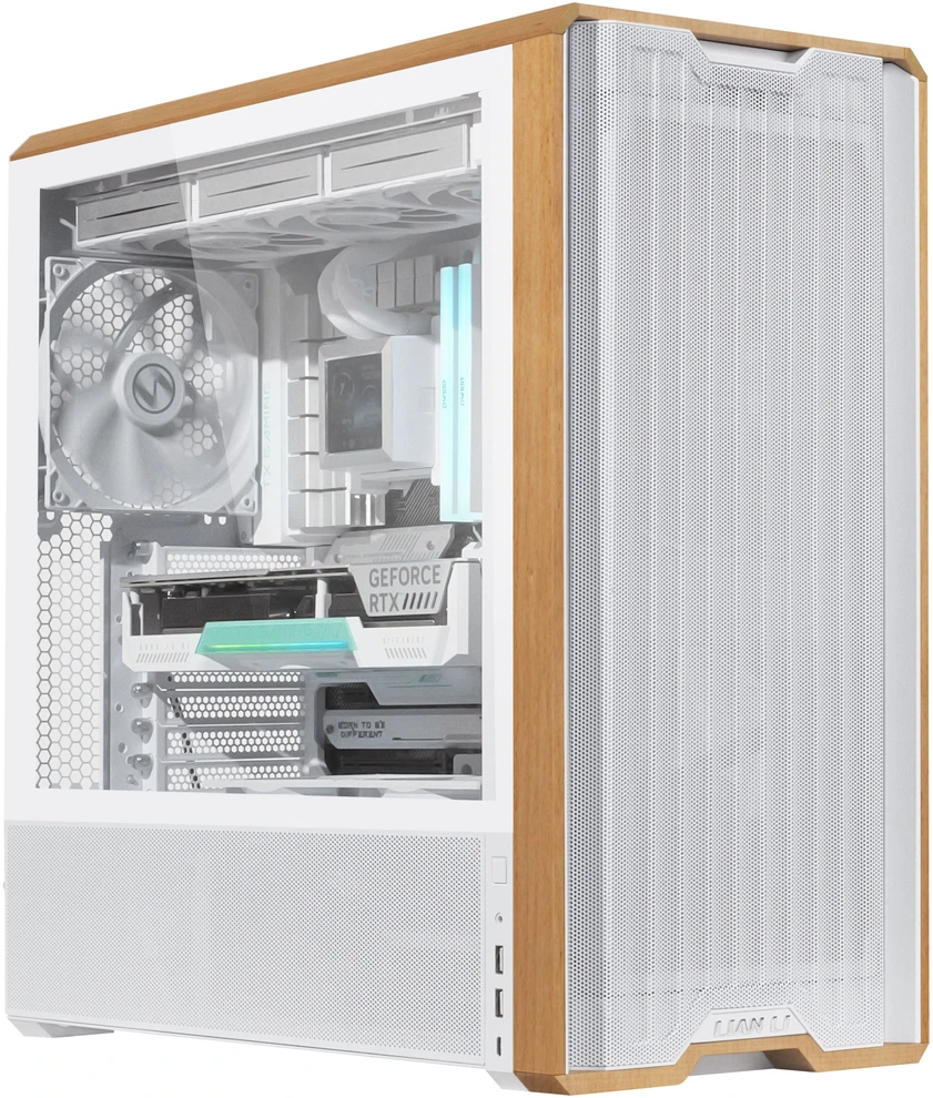Lian Li LANCOOL 217 PC-kompiuterio korpusas, Midi-Tower, ATX, Tempered Glass – baltos spalvos