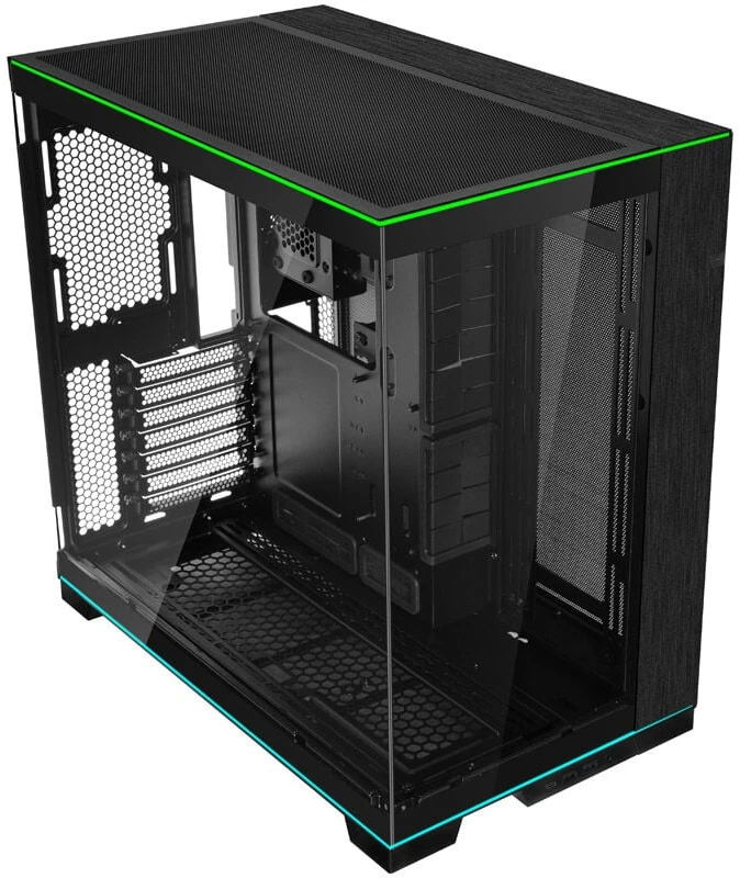Lian Li O11 Dynamic EVO RGB PC Case Bundle, Mid-Tower, ARGB, Tempered Glass + 6x UNI FAN SL-INF Reverse Blade Fans - Juodas