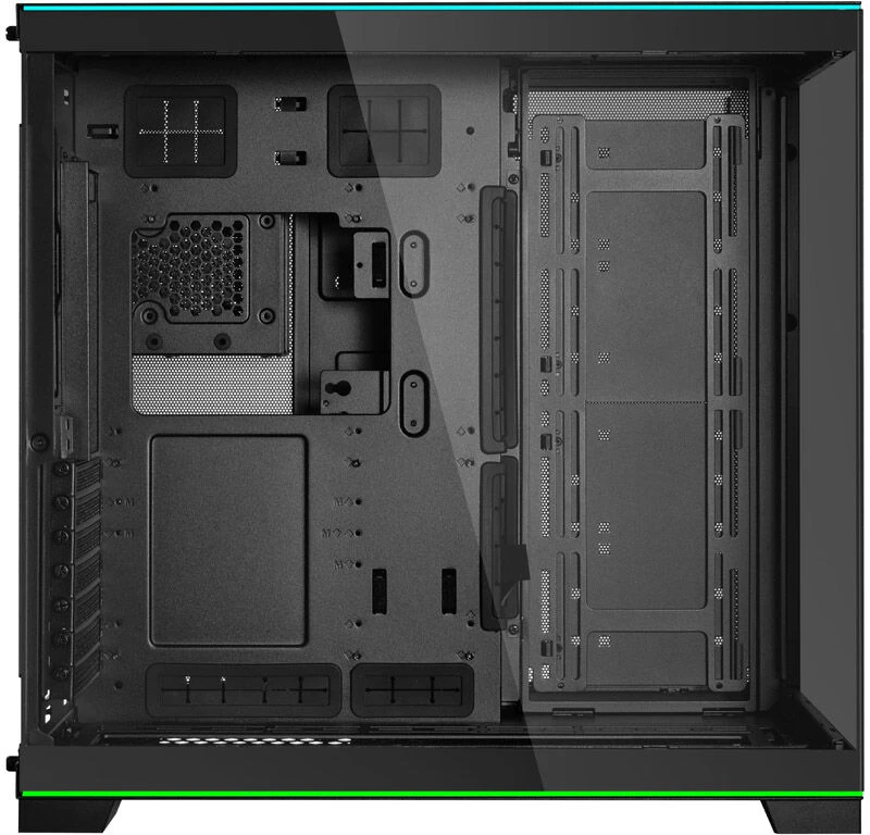 Lian Li O11 Dynamic EVO RGB PC Case Bundle + HydroShift II LCD-S 360TL AiO + 3x UNI FAN SL-INF 120 Reverse Blade Fans - Juodas