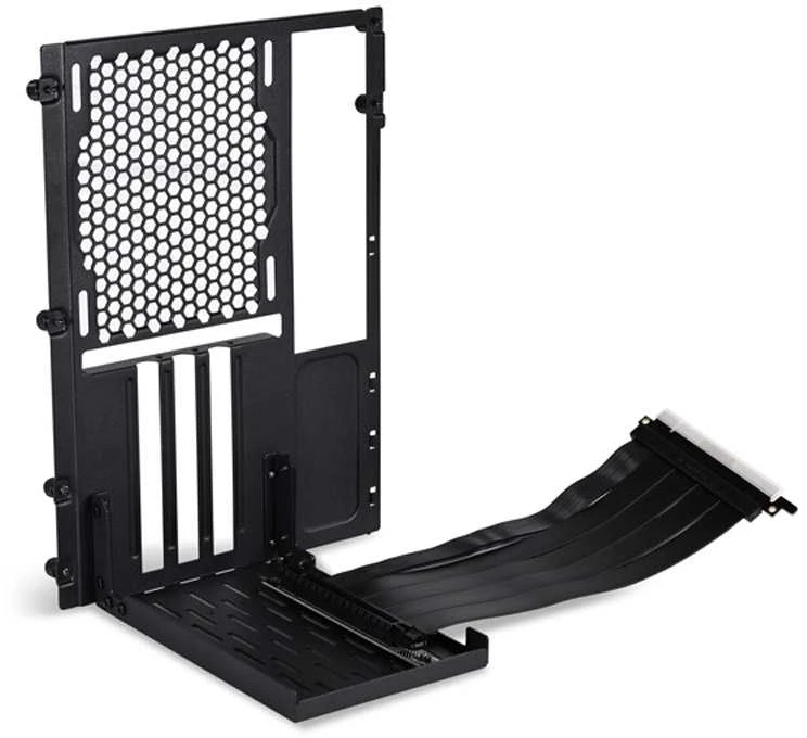 Lian Li O11 Dynamic Mini + Mini Riser plokštė - PCIe 4.0, juoda