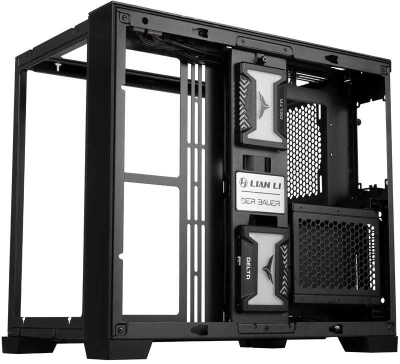 Lian Li O11 Dynamic Mini + Mini Riser plokštė - PCIe 4.0, juoda