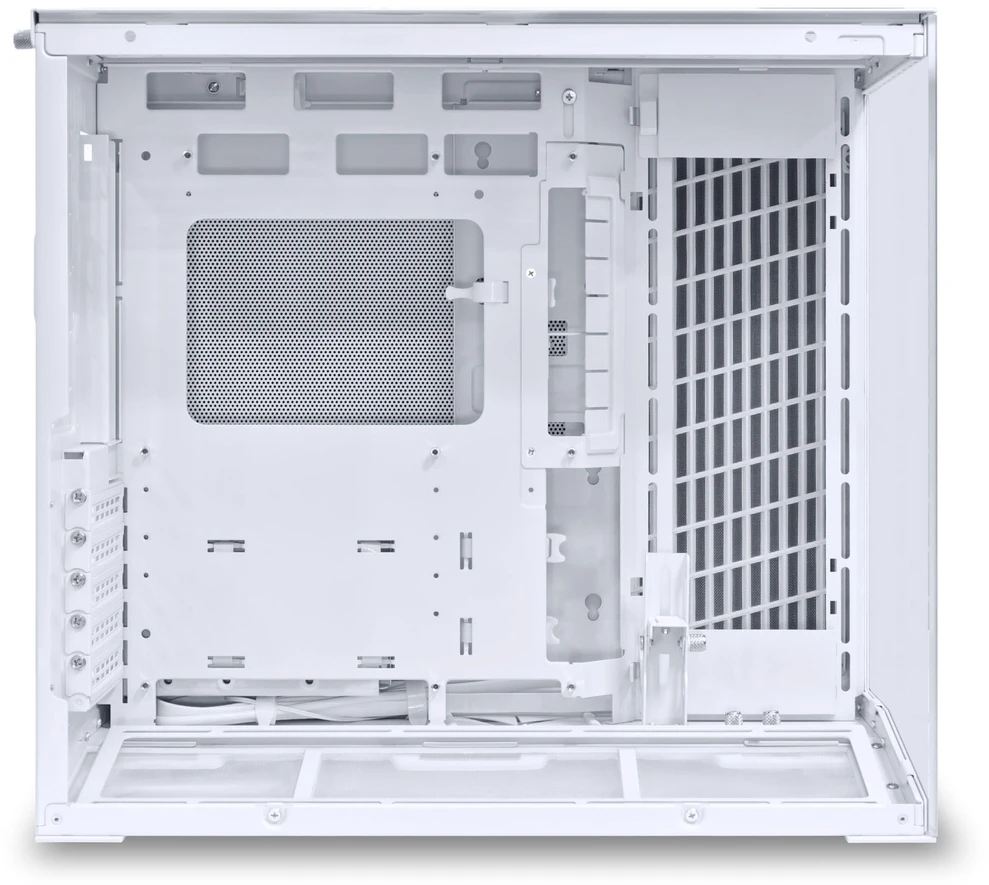 Lian Li O11 Dynamic Mini V2 - baltas - 5x UNI FAN SL-INF 120 ARGB Reverse Blade PWM fans - 120mm