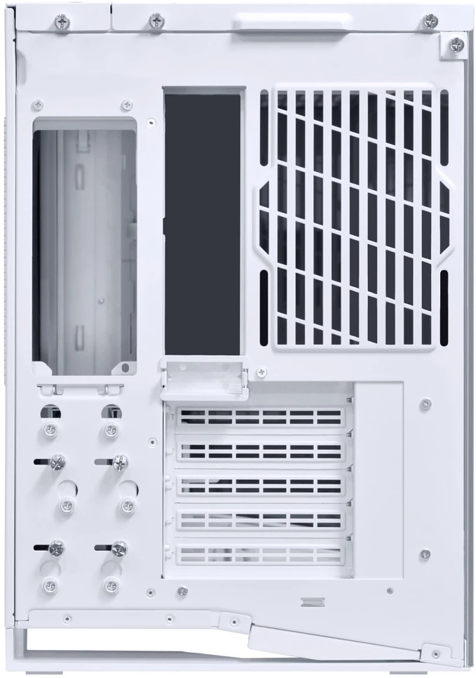 Lian Li O11 Dynamic Mini V2 - baltas - 5x UNI FAN SL-INF 120 ARGB Reverse Blade PWM fans - 120mm