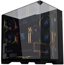 Lian Li O11 Vision Compact PC-Gehäuse Bundle + HydroShift II LCD-S 360TL AiO + 3x UNI FAN SL-INF 120 Reverse Blade Lüfter - juodas