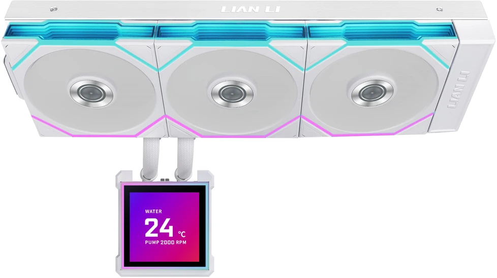 Lian Li O11 Vision Compact korpuso rinkinys + HydroShift II LCD-S 360TL AiO - balta