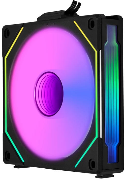 Lian Li O11 Vision Compact PC Case Bundle + 3x UNI FAN SL-INF 120 Reverse Blade Fans - Juodas