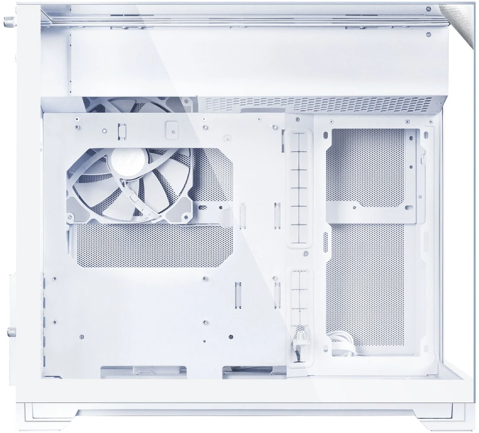 Lian Li O11 Vision-M kompiuterio korpusas, Micro-ATX, grūdintas stiklas – Baltas