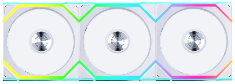 Lian Li O11D EVO RGB, Tempered Glass - baltas + UNI FAN SL Wireless ARGB PWM Fans, 3-pack including controller - 120mm