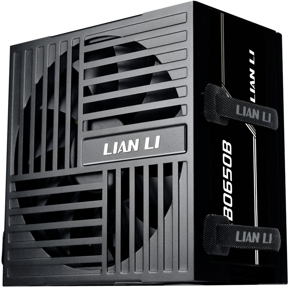 Lian Li RB serijos 80 PLUS Bronze maitinimo šaltinis, pusiau modulinis, PCIe 5.1, ATX 3.1 × 650 vatų, juodas