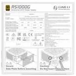 Lian Li RS serijos 80 PLUS Gold maitinimo šaltinis, ATX 3.1, modulinis – 1000 vatų, baltas