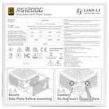 Lian Li RS serijos 80 PLUS Gold maitinimo šaltinis, ATX 3.1, modulinis · 1200 vatų, su RS šakotuvu, baltas