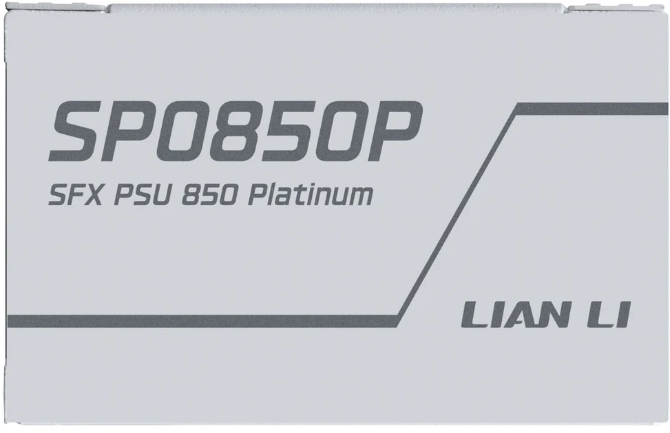 Lian Li SP serijos Platinum 80 PLUS Platinum maitinimo šaltinis, SFX, pilnai modulinis, PCIe 5.1, ATX 3.1 & 850 vatų, baltas