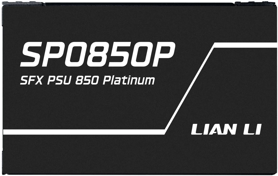 Lian Li SP serijos Platinum 80 PLUS Platinum maitinimo šaltinis, SFX, pilnai modulinis, PCIe 5.1, ATX 3.1 × 850 vatų, juodas