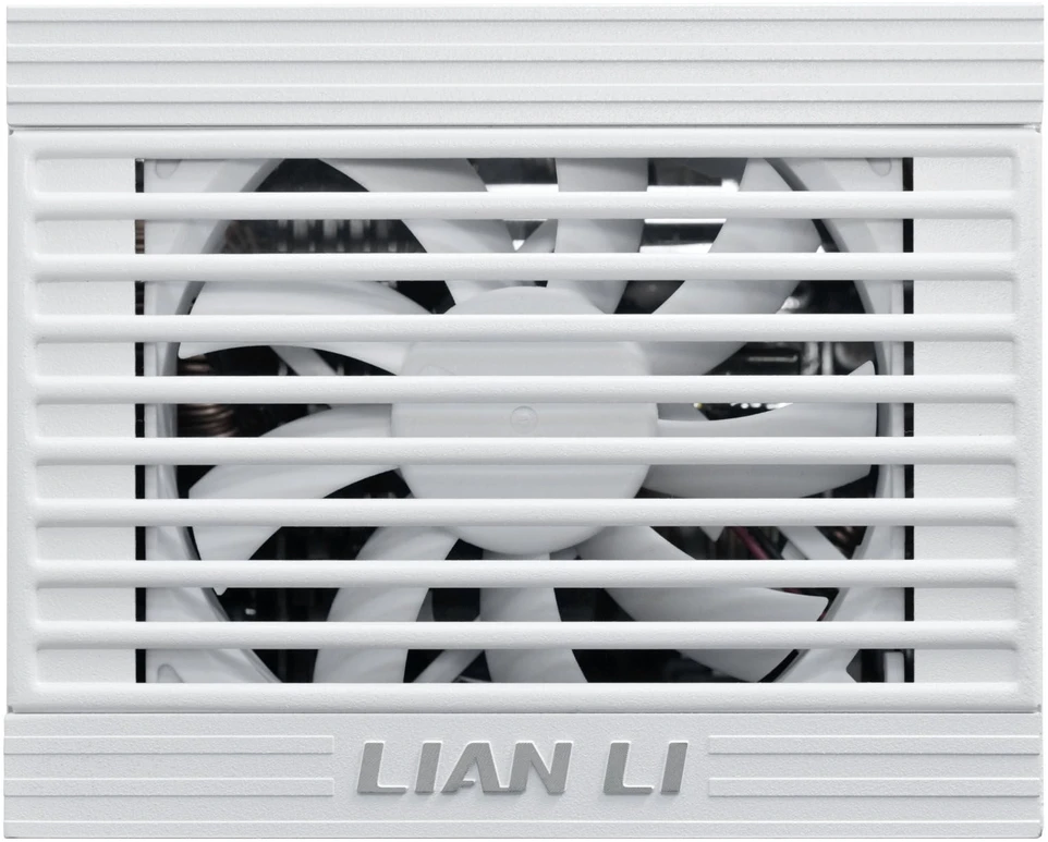 Lian Li SP serijos Platinum 80 PLUS Platinum maitinimo šaltinis, SFX, pilnai modulinis, PCIe 5.1, ATX 3.1 & 850 vatų, baltas