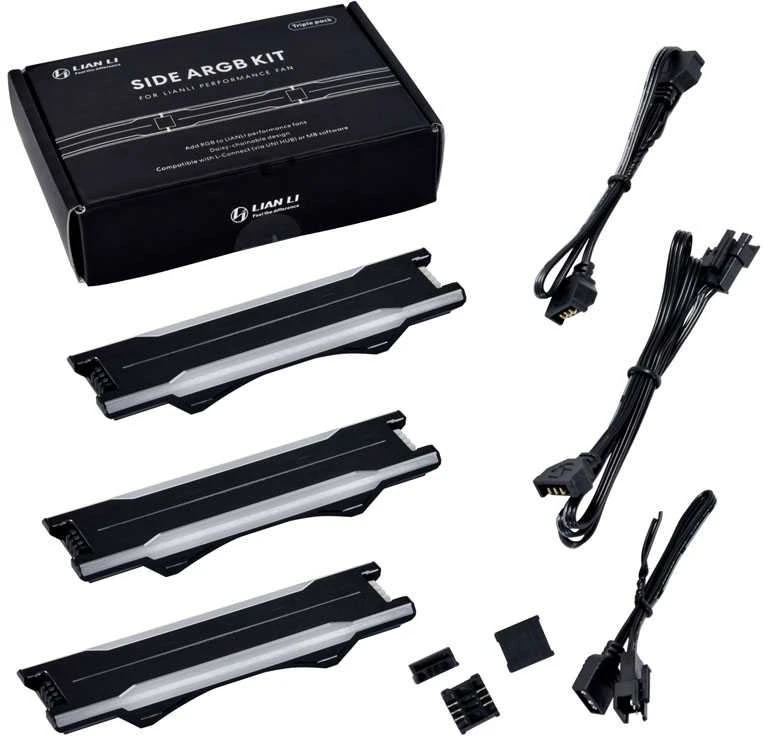 Lian Li UNI FAN P28 Side ARGB Strip, Triple Pack – juodos spalvos