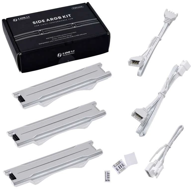 Lian Li UNI FAN P28 Side ARGB Strip, Triple Pack – baltos spalvos