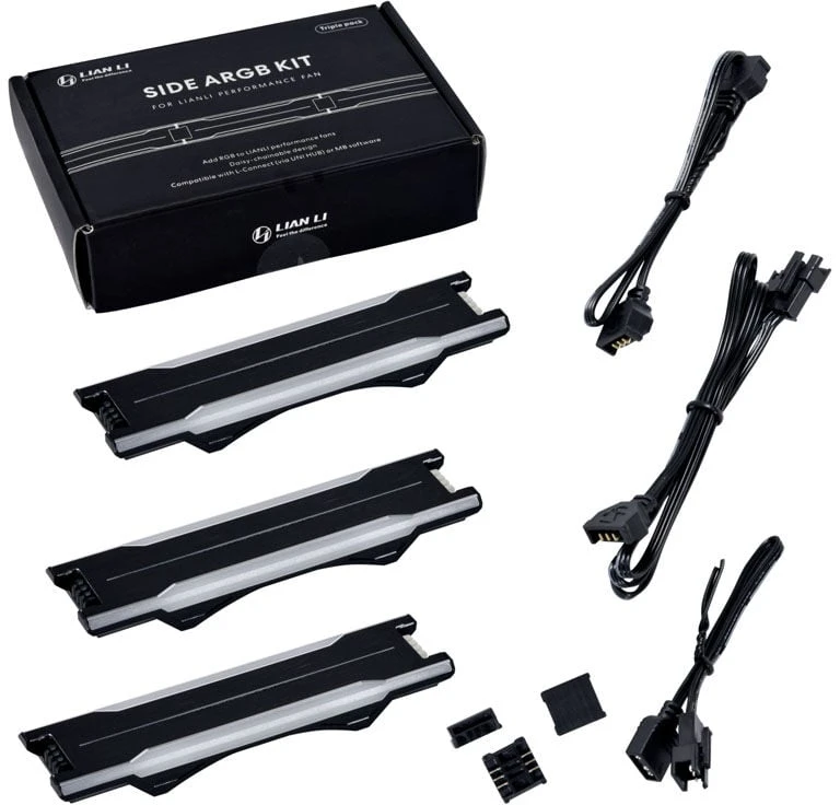 Lian Li UNI FAN P28 Side ARGB Strip, Triple Pack – juodos spalvos