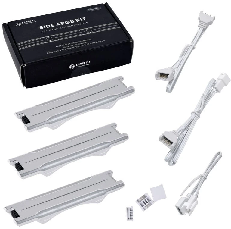 Lian Li UNI FAN P28 Side ARGB Strip, Triple Pack – baltos spalvos