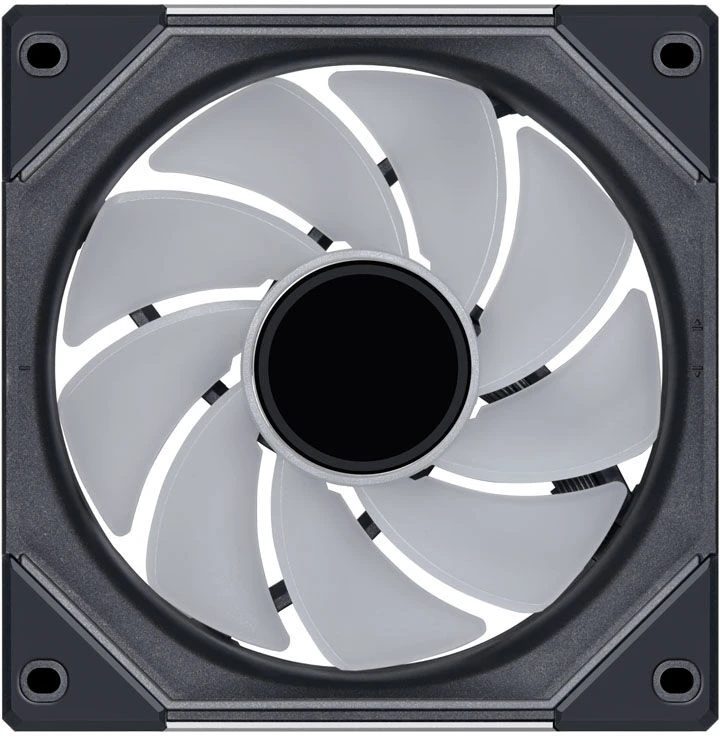 Lian Li UNI FAN SL-INF 120 ARGB Reverse Blade PWM Fan, 3-pack including controller - 120mm, juodas + 1x UNI FAN SL-INF 120 PWM Fan, 120mm