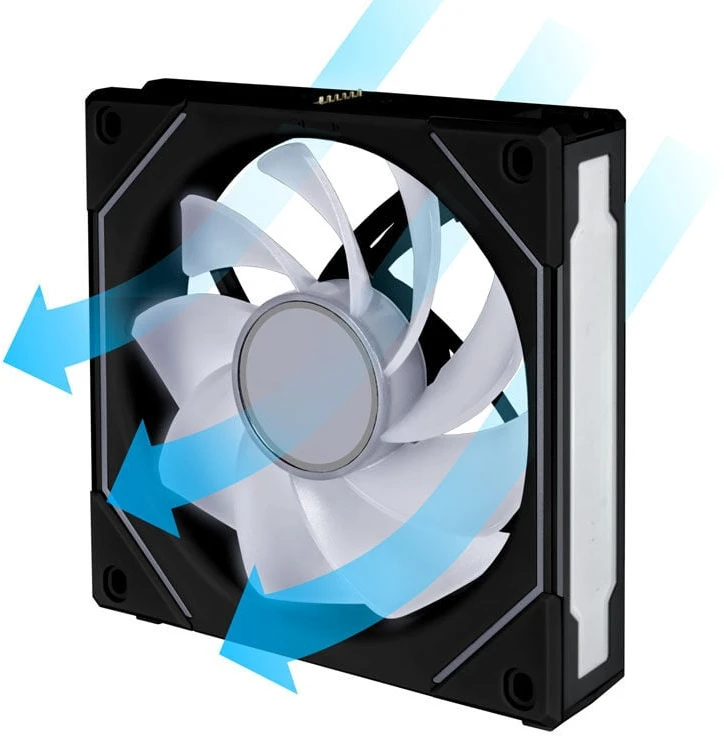 Lian Li UNI FAN SL-INF 120 ARGB Reverse Blade PWM Fan, 3-Pack Single Fans (Without Controller) - 120mm, Juodas
