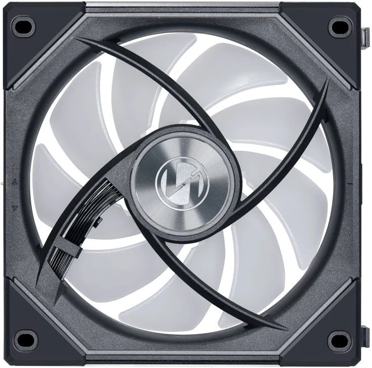 Lian Li UNI FAN SL-INF 120 ARGB Reverse Blade PWM Fan, 3-pack including controller - 120mm, juodas + 1x UNI FAN SL-INF 120 PWM Fan, 120mm