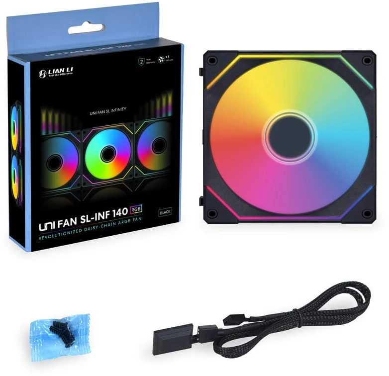Lian Li UNI FAN SL-INF 140 ARGB PWM korpuso ventiliatorius- 140mm, juodos spalvos