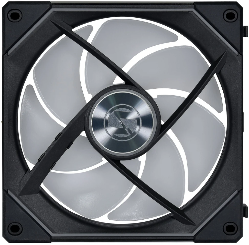Lian Li UNI FAN SL-INF 140 ARGB Reverse Blade PWM Fan, 3-pack - 140mm, juodas + 1x UNI FAN SL-INF 140 ARGB PWM Fan - 140mm