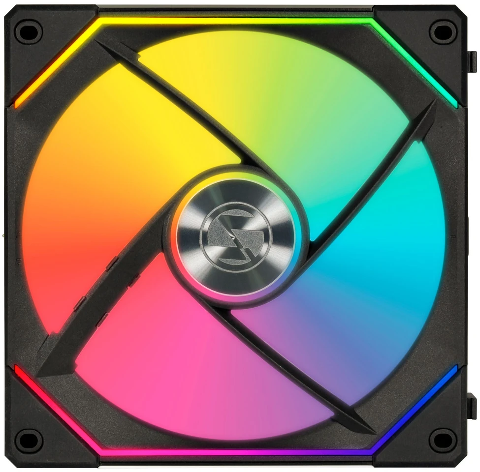 Lian Li UNI FAN SL-INF 140 ARGB Reverse Blade PWM Fan, 3-Pack Single Fans (Without Controller) - 140mm, Juodas