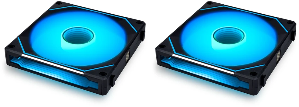 Lian Li UNI FAN SL-INF 140 ARGB Reverse Blade PWM Fan, 3-pack - 140mm, juodas + 1x UNI FAN SL-INF 140 ARGB PWM Fan - 140mm