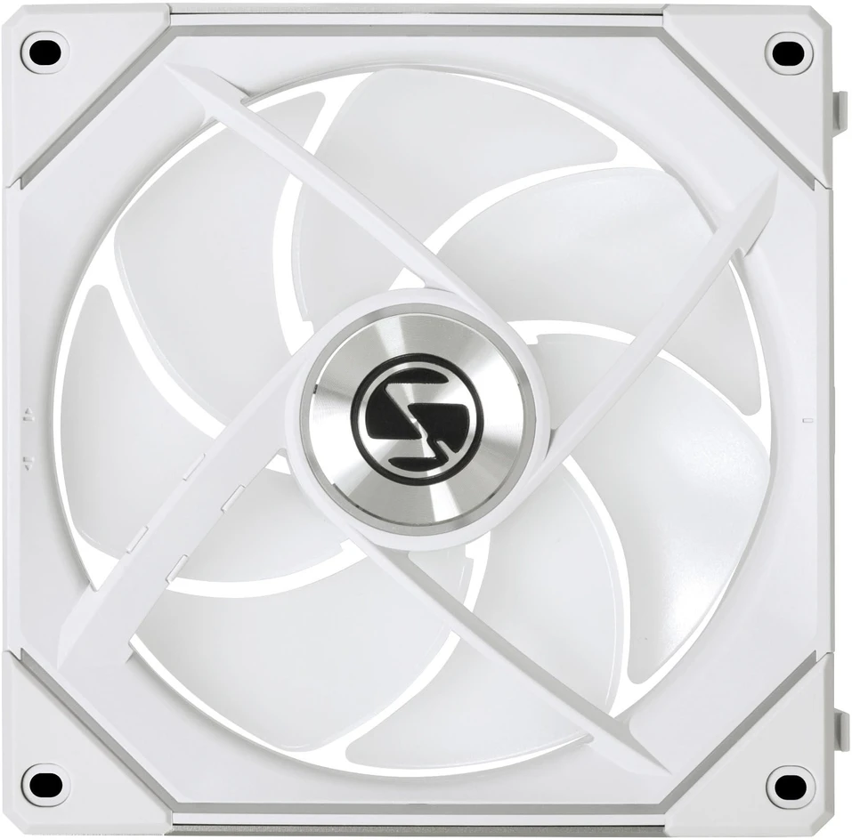 Lian Li UNI FAN SL-INF 140 ARGB Reverse Blade PWM Fan, 3-Pack - 140mm, Baltas + 1x UNI FAN SL-INF 140 ARGB PWM Fan - 140mm