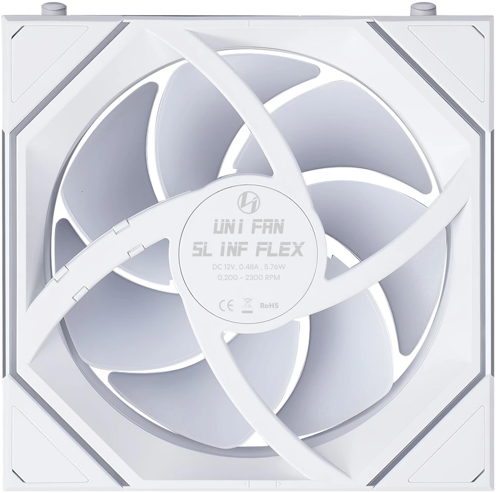 Wentylator Lian Li Uni Fan SL-INF Flex Wireless ARGB PWM 120mm Baltas (G9F.12SLIN1F1W.00)