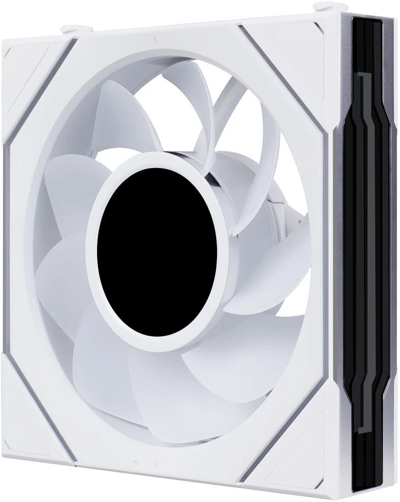 Lian Li UNI FAN SL-INF LCD FLEX belaidis ventiliatorius, ARGB ir LCD ekranų su atvirkštine mente, 120 mm, baltas, 3 vnt. pakuotėje su valdikliu