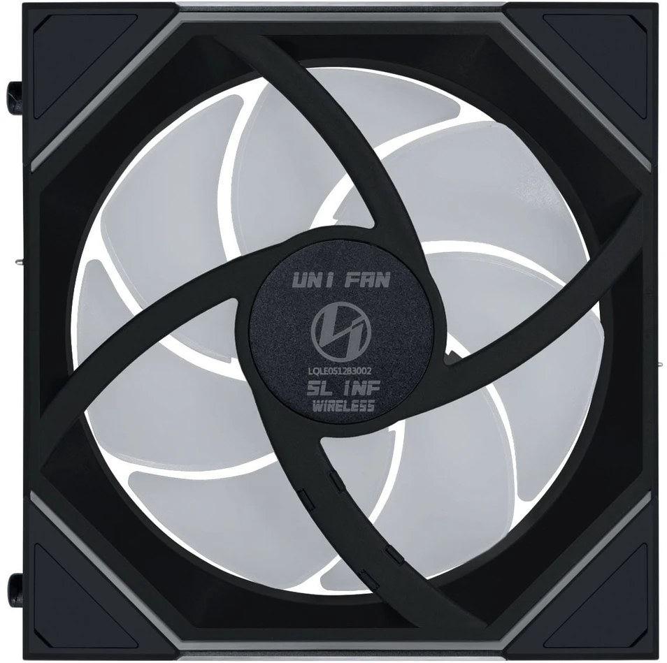 Lian Li UNI FAN SL-INF Wireless korpuso ventiliatorius, ARGB, PWM – Reverse Blade, 120mm, juodos spalvos