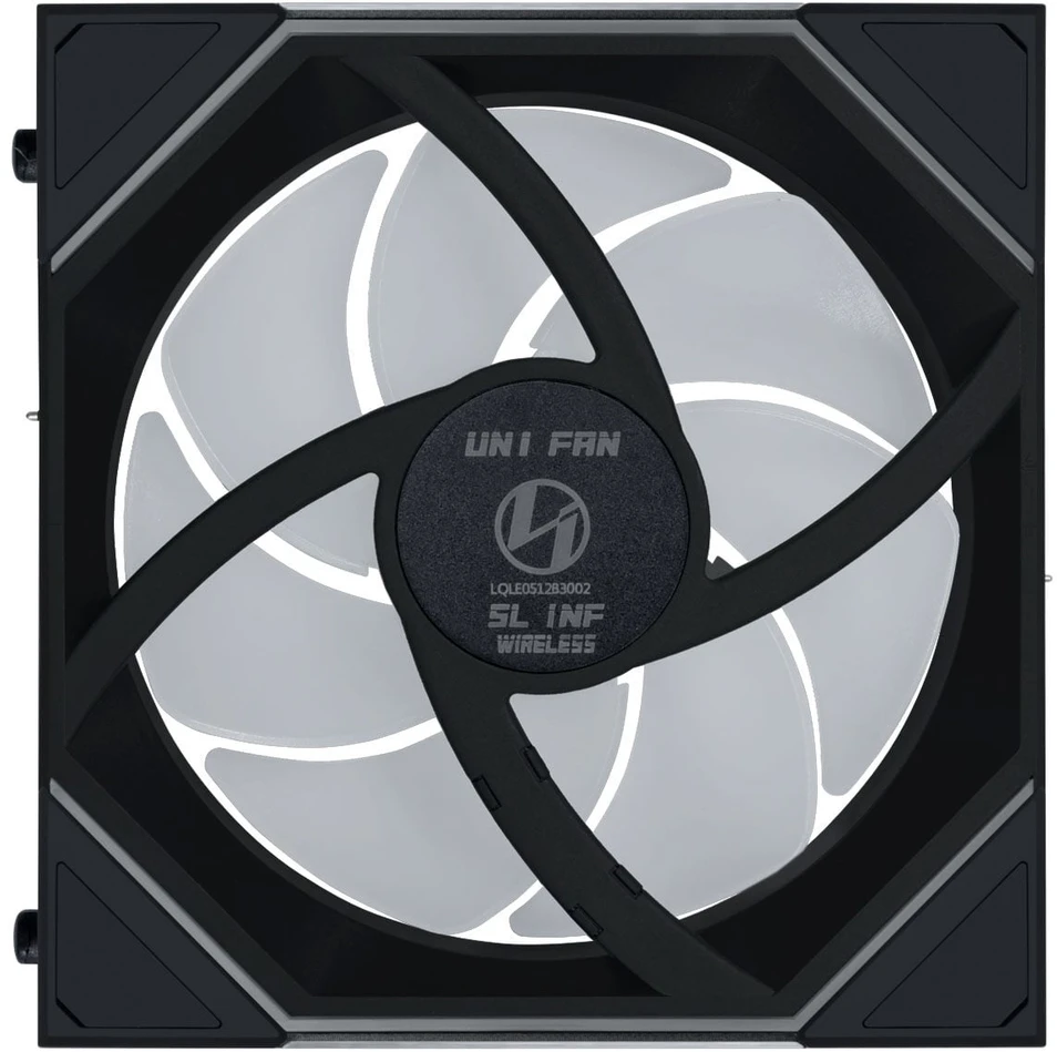 Lian Li UNI FAN SL-INF Wireless korpuso ventiliatorius, ARGB, PWM – 3er-Pack, su valdikliu 120mm, juodos spalvos