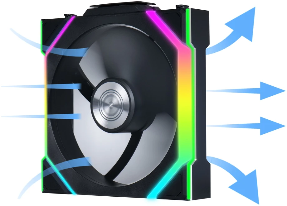Lian Li UNI FAN SL belaidis ARGB PWM ventiliatorius - 120 mm, juoda