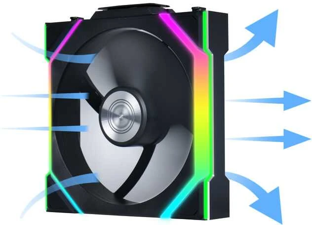 Lian Li UNI FAN SL belaidis ARGB PWM ventiliatorius - 120 mm, juoda