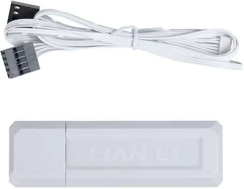 Lian Li UNI FAN SL Wireless LCD korpuso ventiliatorius, ARGB, PWM, 3er-Pack su valdikliu- 120 mm, baltos spalvos