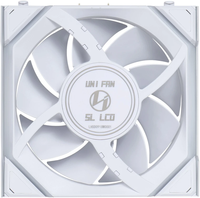 Lian Li UNI FAN SL Wireless LCD korpuso ventiliatorius, ARGB, PWM, 3er-Pack su valdikliu- 120 mm, baltos spalvos