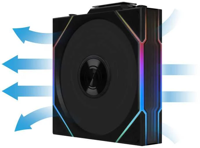 Lian Li UNI FAN TL Wireless korpuso ventiliatorius, ARGB, PWM – Reverse Blade, 120mm, juodos spalvos