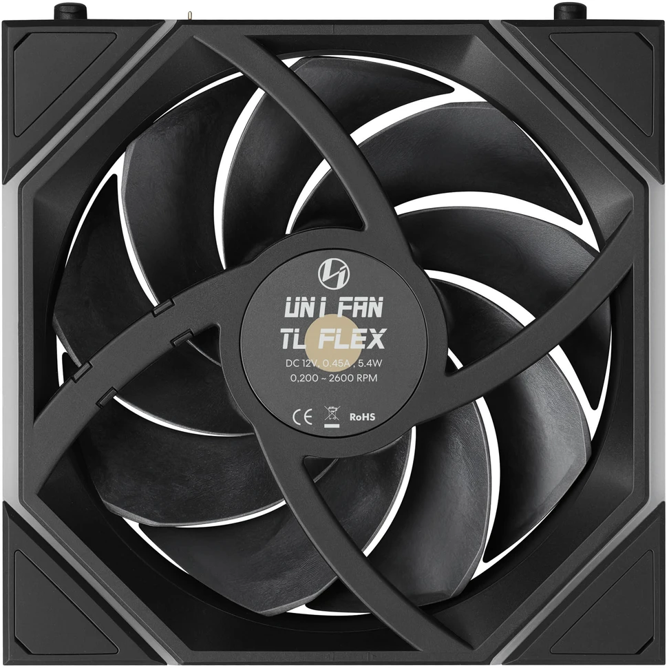 Lian Li ventiliatorius Uni Fan TL Flex Wireless ARGB PWM (rinkinys 3 vnt. 120 mm juodas (G9F.12TL1F3B.00)
