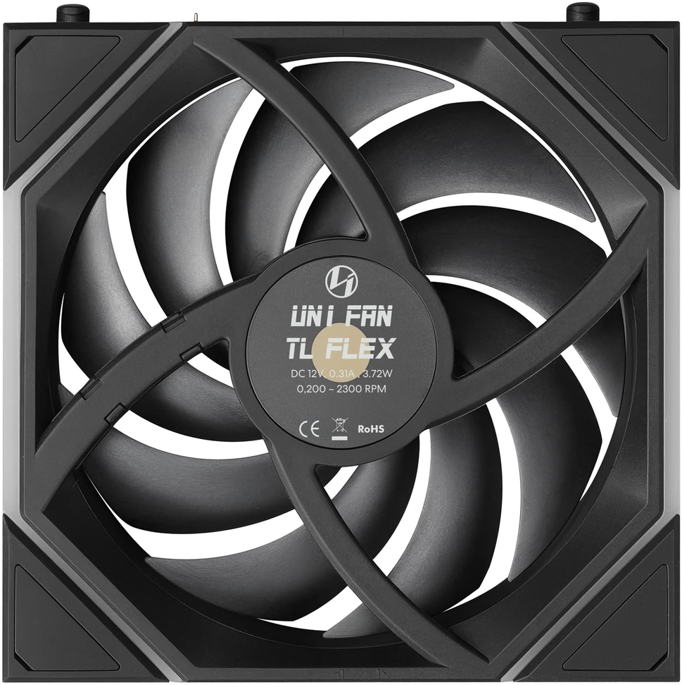 Ventiliatorius Lian Li UNI FAN TL FLEX Wireless 120 Reverse Blade 3 vnt. rinkinys juodas (12RTL1F3B)