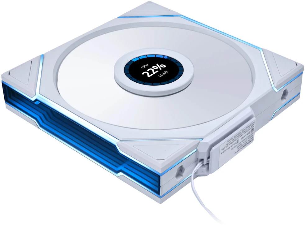 Lian Li UNI FAN TL LCD Wireless korpuso ventiliatorius, ARGB, PWM – 140mm, baltos spalvos