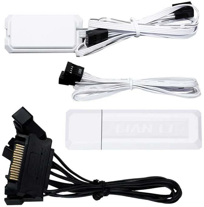 Lian Li UNI FAN TL Wireless LCD korpuso ventiliatorius, ARGB, PWM, 3er-Pack su valdikliu- Reverse Blade, 120 mm, baltos spalvos