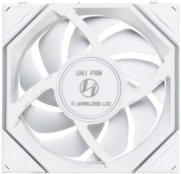 Lian Li UNI FAN TL Wireless LCD korpuso ventiliatorius, ARGB, PWM, 3er-Pack su valdikliu- Reverse Blade, 120 mm, baltos spalvos